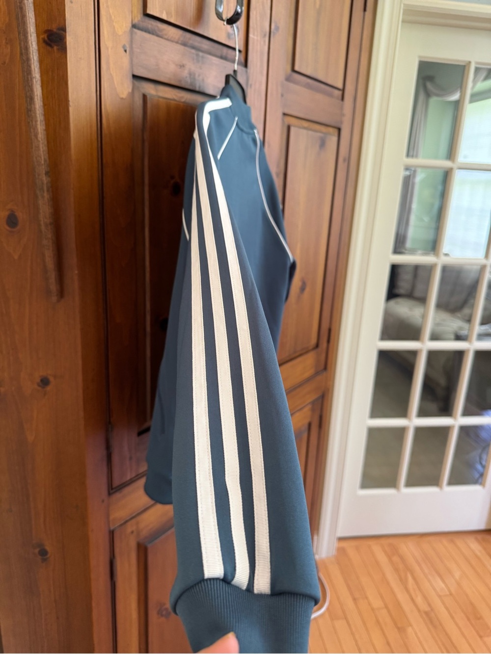 Adidas Original Medium Super Startt Dark Steel Track Jacket w/White Stripe NWT - Picture 4 of 14